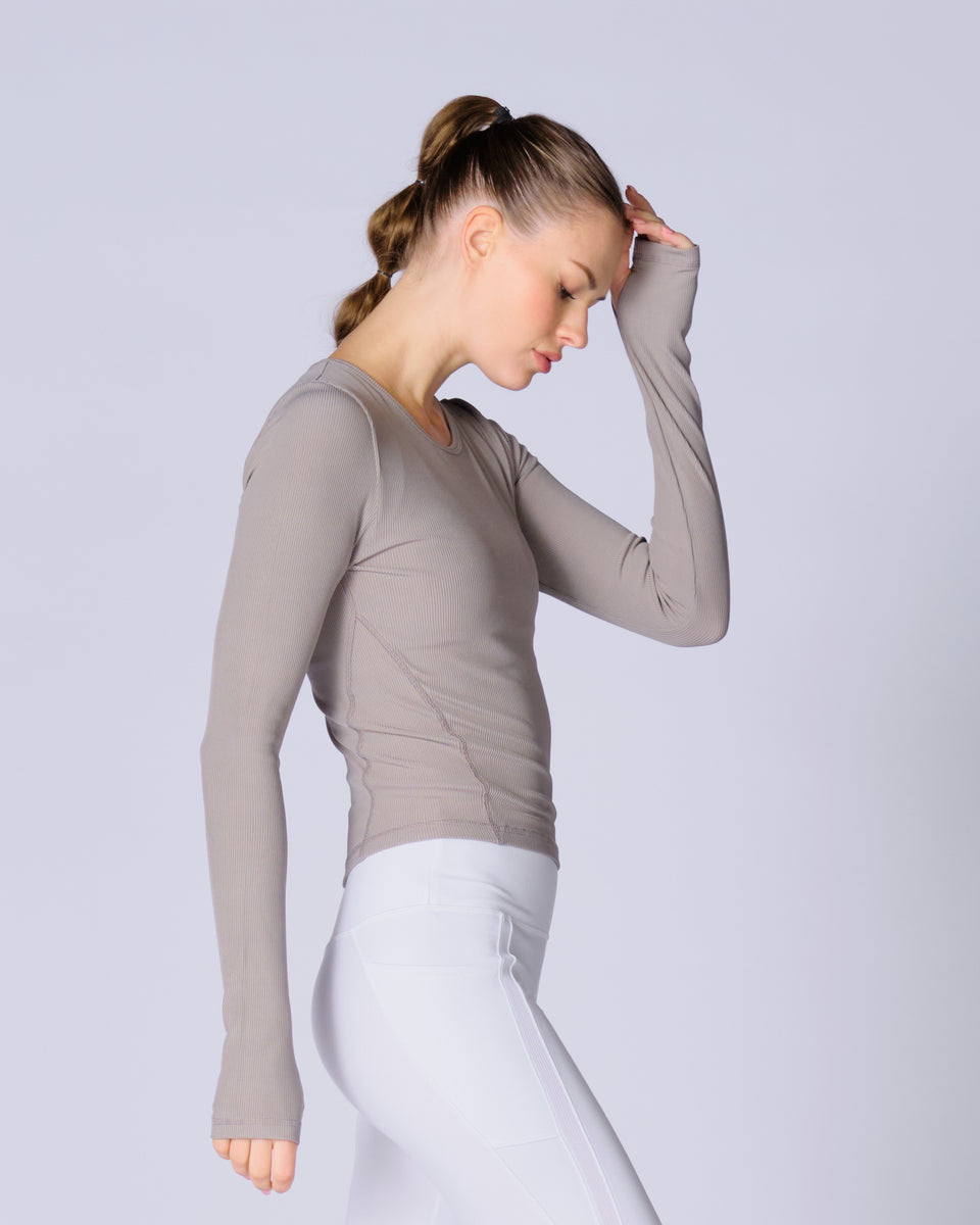 Stone Rib Body Sculpting Long Sleeve Top – Danielle K. Studios