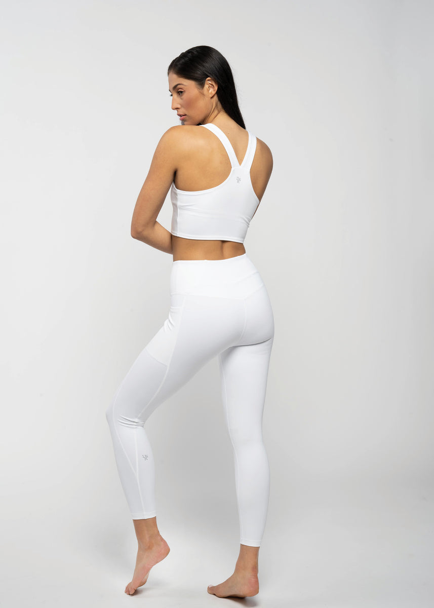 White Slim Cami Sports Bra – Danielle K. Studios